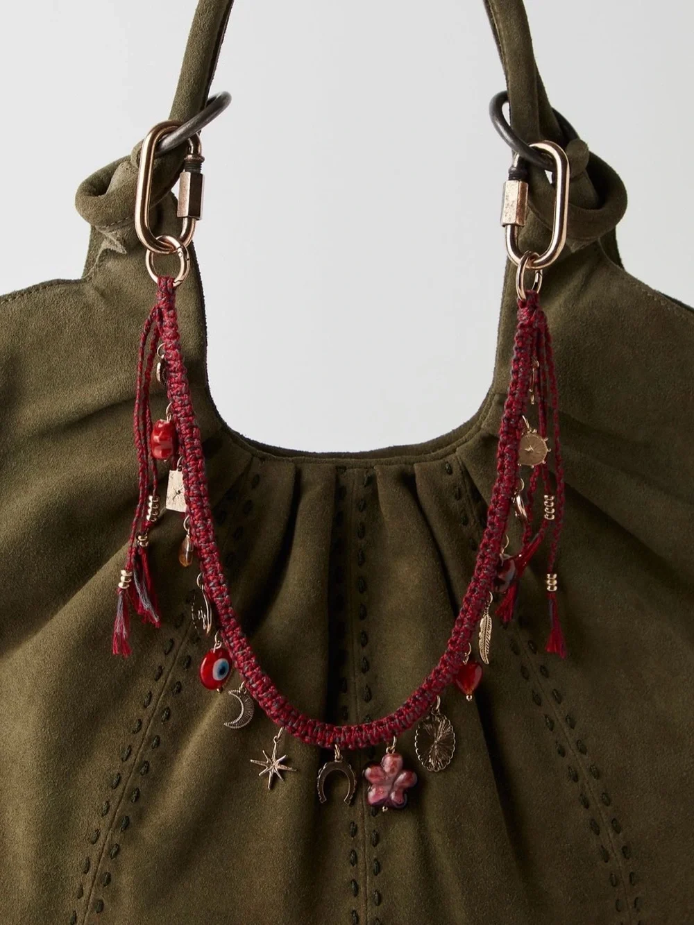 NWOT Free People Friendship Swag Charm-Red